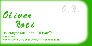 oliver noti business card